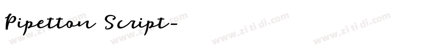 Pipetton Script字体转换